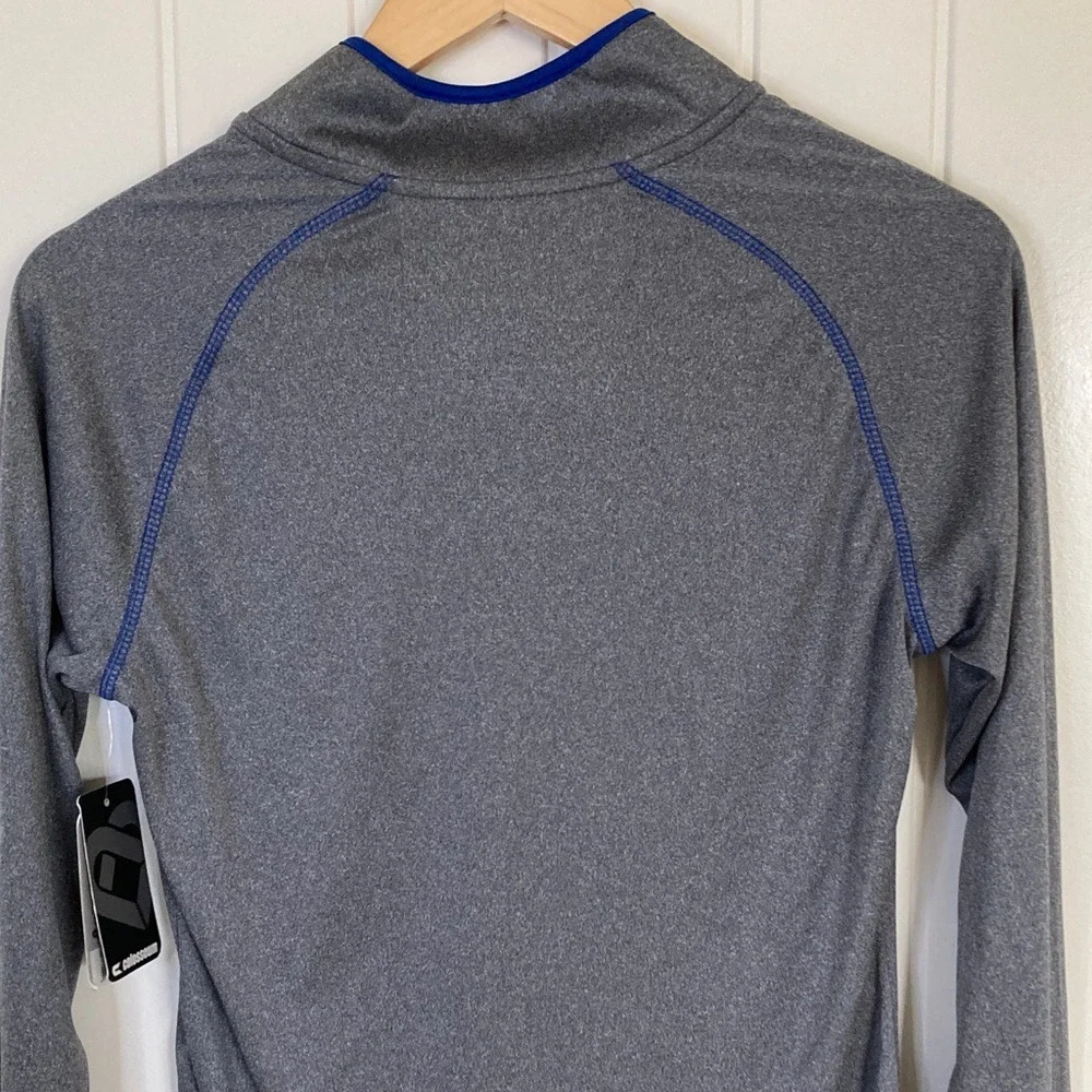 Colosseum Womens Heather Gray Kansas Jayhawks‎ Morningside Sleeve 1/4 Zip Size M - Picture 8 of 8